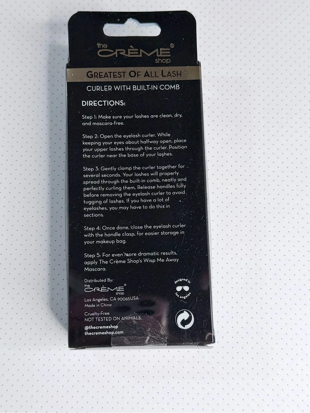Greatest Of All Lash Curler with Built-In Comb - Rose Gold & Black